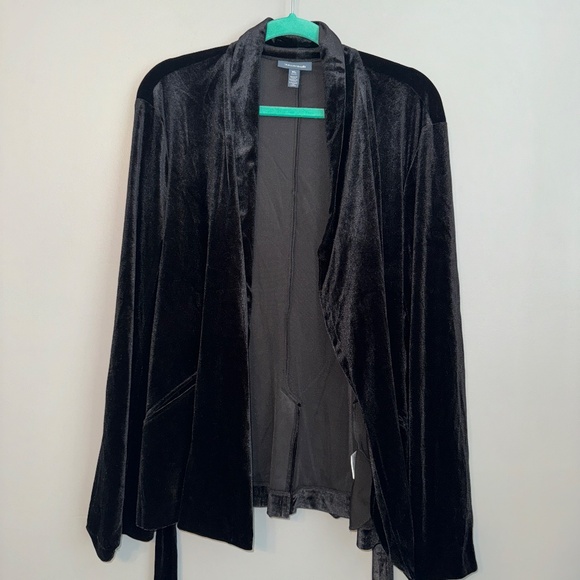 EUC Modcloth Smoldering Smoking Jacket Velour Cardigan Blazer Size XL - Picture 3 of 7